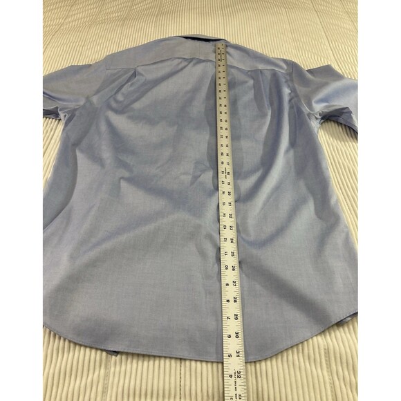 Jos. A. Bank Men’s 16-32 Blue Tailored Fit Traveler Dress Shirt Long Sleeve - Picture 7 of 8